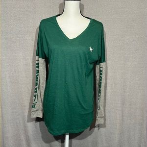 Victoria’s Secret PINK Hawaii Collegiate Long Sleeve V Neck Tee XS